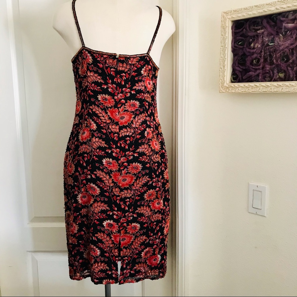 Silk Dress~Stunning & Beaded / Paradise..NY. / Host Pick - Picture 5 of 16